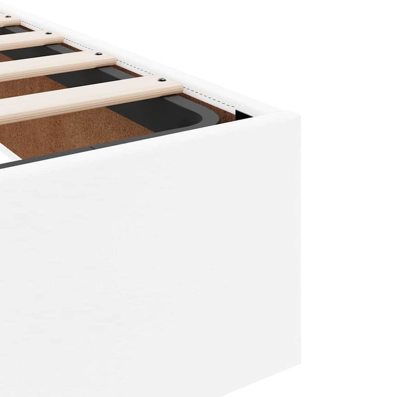 vidaXL Ágykeret matracmal Tiszta fehér 80 x 200 cm Műbőr