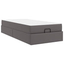vidaXL Ágykeret matraccal Egyéb 2 pcs Szürke PVC