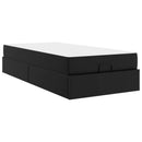 vidaXL Ágykeret matraccal Egyéb 2 pcs Fekete PVC