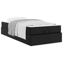 vidaXL Ágykeret matraccal Egyéb 2 pcs Fekete PVC