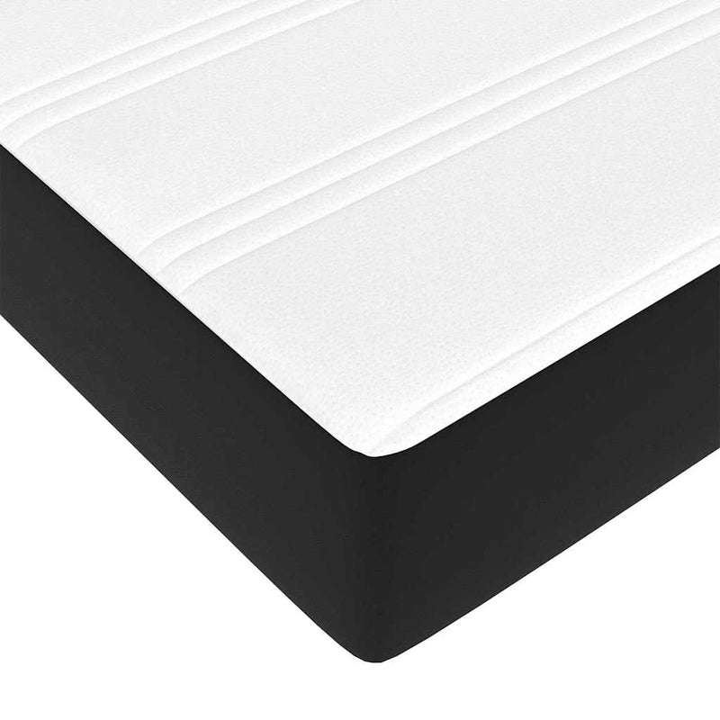 vidaXL Ágykeret matraccal matracmal Fekete 90 x 200 cm Műbőr