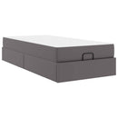 vidaXL Ágykeret matraccal Egyéb 2 pcs Szürke PVC