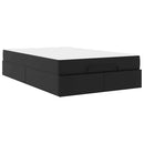 vidaXL Ágykeret matraccal matracmal Fekete 120 x 190 cm Műbőr