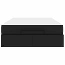 vidaXL Ágykeret matraccal matracmal Fekete 120 x 190 cm Műbőr