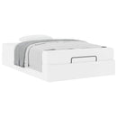 vidaXL Ágykeret matraccal Egyéb 2 pcs Fehér PVC