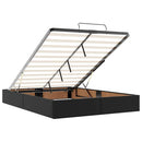 vidaXL Ágykeret matraccal matracmal Fekete 140 x 190 cm Műbőr