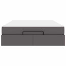 vidaXL Ágykeret matraccal matracmal Szürke 140 x 200 cm Műbőr