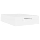 vidaXL Ágykeret matraccal matracmal Tiszta fehér 160 x 200 cm Műbőr