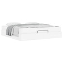 vidaXL Ágykeret matraccal Egyéb 2 pcs Fehér PVC