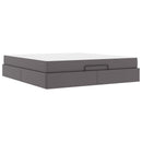 vidaXL Ágykeret matraccal Egyéb 2 pcs Szürke PVC