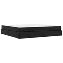 vidaXL Ágykeret matraccal matracmal 2 pcs Fekete PVC