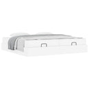 vidaXL Ágykeret matraccal matracmal 2 pcs Fehér PVC