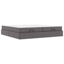 vidaXL Ágykeret matraccal matracmal 2 pcs Szürke PVC