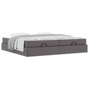 vidaXL Ágykeret matraccal matracmal 2 pcs Szürke PVC