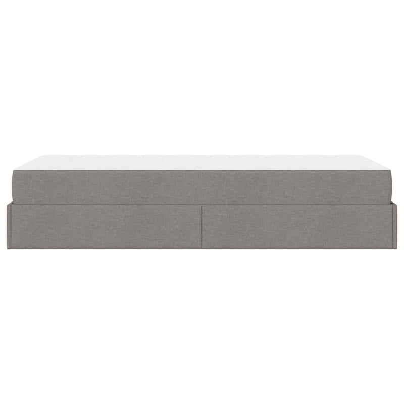 vidaXL Ágykeret matracmal Tópszínű 80 x 200 cm szövet