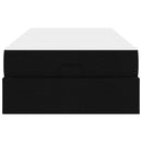 vidaXL Ágykeret matracmal Fekete 90 x 190 cm szövet