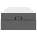 vidaXL Ágykeret matracmal Sötétszürke 100 x 200 cm szövet