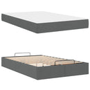 vidaXL Ágykeret matracmal Sötétszürke 120 x 200 cm szövet