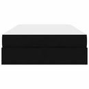 vidaXL Ágykeret matracmal Fekete 120 x 200 cm szövet