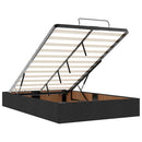 vidaXL Ágykeret matracmal Fekete 120 x 200 cm szövet