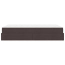 vidaXL Ágykeret matracmal sötétbarna 120 x 200 cm szövet