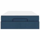 vidaXL Ágykeret matracmal Kék 120 x 200 cm szövet