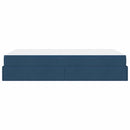 vidaXL Ágykeret matracmal Kék 120 x 200 cm szövet