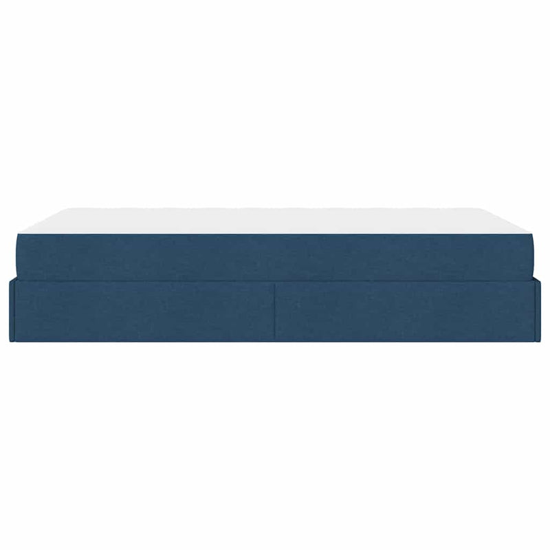 vidaXL Ágykeret matracmal Kék 120 x 200 cm szövet