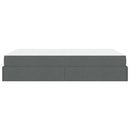 vidaXL Ágykeret matracmal Sötétszürke 140 x 190 cm szövet