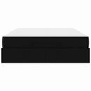 vidaXL Ágykeret matracmal Fekete 140 x 190 cm szövet