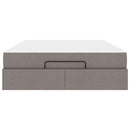 vidaXL Ágykeret matracmal Tópszínű 140 x 200 cm szövet