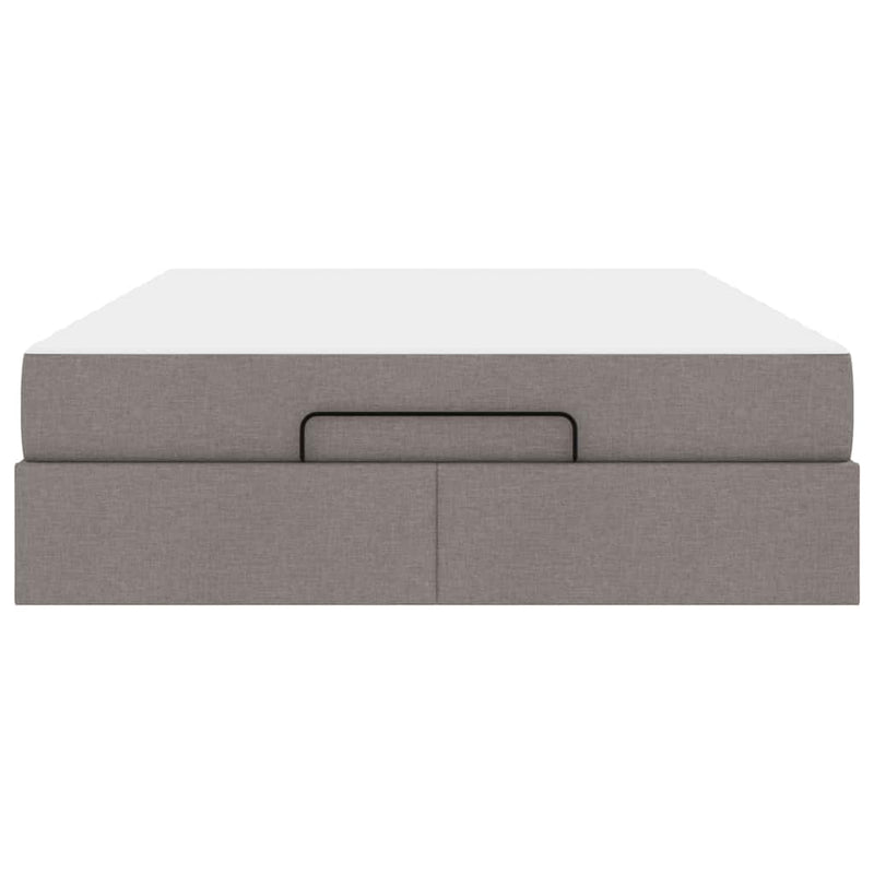 vidaXL Ágykeret matracmal Tópszínű 140 x 200 cm szövet