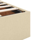 vidaXL Ágykeret tárolóval Krém 140 x 200 cm szövet