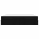 vidaXL Ágykeret tárolóval Fekete 180 x 200 cm szövet