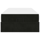 vidaXL Ágykeret matracmal tárolóval Fekete 90 x 190 cm Bársony