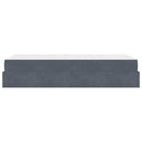 vidaXL Ágykeret matracmal tárolóval Sötétszürke 90 x 200 cm Bársony