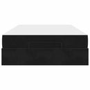 vidaXL Ágykeret matracmal tárolóval Fekete 120 x 200 cm Bársony