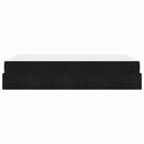 vidaXL Ágykeret matracmal tárolóval Fekete 120 x 200 cm Bársony