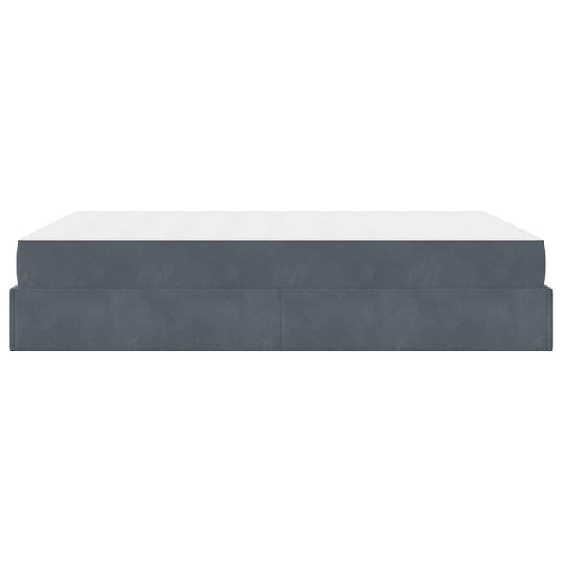 vidaXL Ágykeret Sötétszürke 160 x 200 cm Bársony