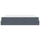 vidaXL Ágykeret Sötétszürke 180 x 200 cm Bársony