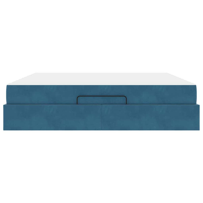 vidaXL Ágykeret Kék 180 x 200 cm Bársony