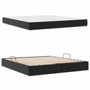 vidaXL Ágy tárolóval és matraccal matracmal tárolóval 2 pcs Fekete Bőr