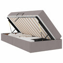 vidaXL Ágy tárolóval és matraccal Tópszínű 90 x 190 cm Poliészter