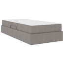 vidaXL Ágy tárolóval és matraccal Tópszínű 90 x 200 cm Poliészter
