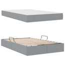 vidaXL Ágy tárolóval és matraccal matracmal Világosszürke 120 x 190 cm