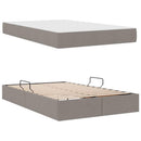 vidaXL Ágy tárolóval és matraccal Tópszínű 120 x 200 cm Poliészter