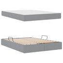 vidaXL Ágy tárolóval és matraccal matracmal Világosszürke 140 x 190 cm