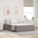 vidaXL Ágy tárolóval és matraccal Tópszínű 140 x 200 cm Poliészter