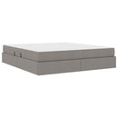 vidaXL Ágy tárolóval és matraccal Tópszínű 160 x 200 cm Poliészter