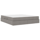 vidaXL Ágy tárolóval és matraccal Tópszínű 180 x 200 cm Poliészter